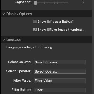 Settings for SQLite data source